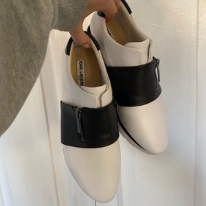 White and black shoes